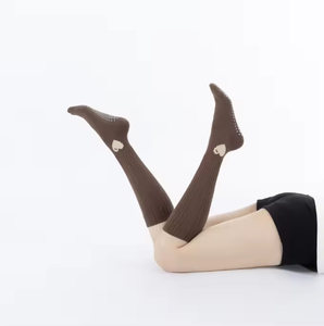 Wholesale Women's Mid-Calf Yoga <b>Socks</b> – Vintage Heart Jacquard Design Non-Slip Pilates <b>Socks</b> for Fitness Training - Product Image 3