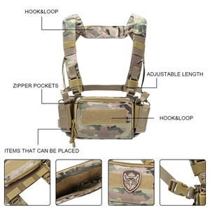 เสื้อกั๊กยุทธวิธี Sinairsoft สำหรับกิจกรรมกลางแจ้งและล่าสัตว์ พร้อมช่องใส่แม็กกาซีนขนาด 5.56/7.62/9 มม. ผลิตจากไนลอนและโพลีเอสเตอร์ที่ทนทาน - Product Image 4