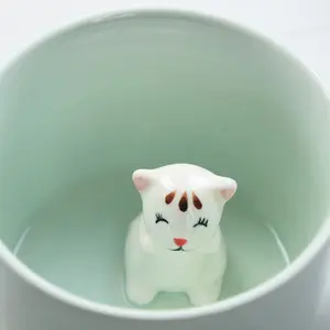 Best Christmas Birthday Surprise For Kids Family Cute Animal Inside Cup Cat Cup