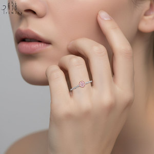 Anillo de Diamantes Rosados de Alta Calidad Increíblemente Hermosos, Serie de Anillos de Compromiso de Oro Sólido de 18K, Anillo de Diamantes Rosados Naturales Reales - Product Image 6