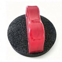 Bloc de ponçage en pierre ponce à poignée rouge, éponge abrasive robuste pour le nettoyage des joints, des taches, des carreaux et des éviers