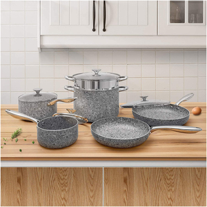 Nhà Máy Bán Khác Nhau Không Dính Nấu Ăn Nồi Thép Không Gỉ Uy Tín <span class=keywords><strong>Cookware</strong></span> Set - Product Image 2