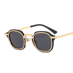 Nouvelles idées de produits lunettes de soleil rondes littéraire à petite monture, verres dégradés Vintage à monture métallique, <span class=keywords><strong>2022</strong></span> - Product Image 2