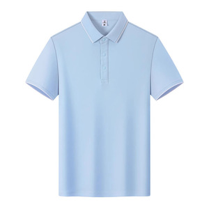Polo à manches courtes, couleur unie, polyester, unisexe, vêtements de travail, usage quotidien - Product Image 2
