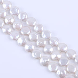 Cuentas Sueltas de Agua Dulce Naturales en Forma de Botón de 10-11 mm para Hacer Aretes y Collares - Product Image 3