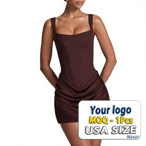 NSSF Nuevo Estilo Falda Corta Acrílica sin Mangas para Mujer, Ajustada a <span class=keywords><strong>la</strong></span> Cadera, Sexy, de Una Pieza, Estilo Urbano, con Cintura Ajustada - Product Image 1