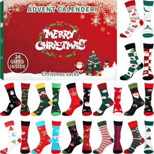 Christmas <b>Socks</b> <b>Advent</b> <b>Calendar</b> 24 Pairs Crew <b>Socks</b> Women's Breathable Holiday Gift Set - Product Image 5