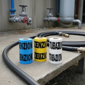 Ruban de signalisation bleu pour tuyau d'arrosage, ruban adhésif d'étiquetage de 200 m de longueur - Product Image 3