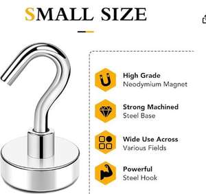 Imanes de ganchos magnéticos de alta resistencia con gancho, ganchos magnéticos de ojo de oveja para crucero, accesorios de casilleros, oficina, escuela - Product Image 4