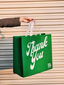 Sac d'épicerie réutilisable écologique personnalisé fourre-tout non tissé avec logo imprimé polypropylène PP produit promotionnel - Product Image 6