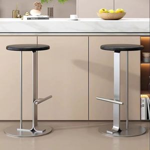 Taburete de <span class=keywords><strong>Bar</strong></span> Moderno y Sencillo de Acero Inoxidable y Madera con Estructura de Hierro, Taburete Alto Comercial para Exteriores para Conjunto de <span class=keywords><strong>Bar</strong></span> - Product Image 2