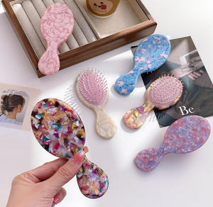 Logo personalizzato piccolo districante spazzola per capelli bagnato/asciutto stile pettine per bambini uso domestico viaggio spazzola per capelli regalo perfetto - Product Image 5