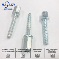 Malaxy Vis d'ancrage à coin pour béton en acier au carbone zingué, vis d'ancrage hexagonale pour plafond