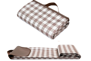 Coffee Grid <b>Waterproof</b> Picnic <b>Blanket</b> for 6-8 Adults Extra Large Beach <b>Blanket</b> Picnic Mat - Product Image 6
