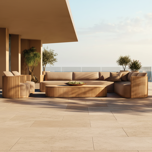 Ensemble de canapés de jardin en aluminium de haute qualité, imperméable et durable, pour villa, jardin, balcon, piscine - Product Image 2