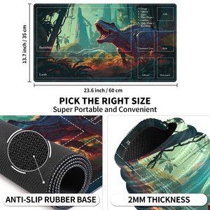 Tapis de jeu Yugioh avec logo personnalisé-Caoutchouc carré de haute qualité 14x24 pouces avec option de taille personnalisée pour protéger les <span class=keywords><strong>cartes</strong></span> à jouer - Product Image 5