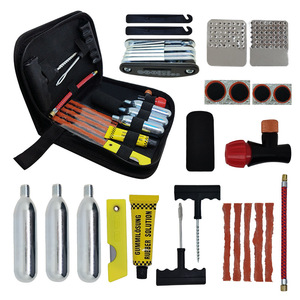 Kit de Reparación de Neumáticos Wantu con Inflador de CO2, Tela Oxford 600D de Acero, Juego de Herramientas de Emergencia para Bicicleta y Motocicleta - Product Image 2
