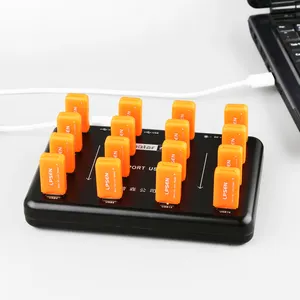 Sipolar 15W angetrieben 16 Port USB 2.0 Hub USB Duplikator für Bulk-Download-Maschine TF SD Micro-Kartenleser über kostenlose Software