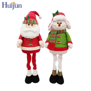 中国工厂26英寸雪人圣诞老人腿灵活圣诞娃娃圣诞公仔
