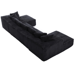 Muebles de Sala de Estar con MOQ Bajo, Sofá Cama en Forma de U, Moderno, Minimalista, sin Patas, Fácil de Transportar - Product Image 4