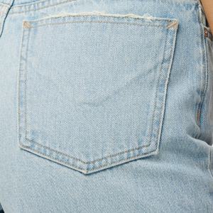 Jeans pour femmes de marque de mode, vente en gros OEM, en denim bleu clair, délavé vintage, style décontracté sexy boyfriend, taille haute, coupe large et ample - Product Image 5