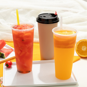 Multiple specifications disposable drinks shop thickened milk tea plastic cup