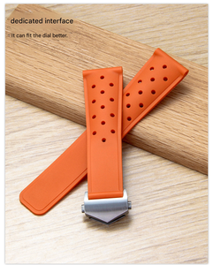 Correa de Reloj Deportiva Upro de 22mm, de Caucho Perforado Premium, con Orificios Transpirables y Hebilla Plegable - Product Image 3