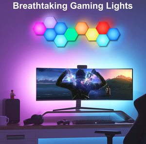 Kit de Lumières Murales Modulaires Créatives LED RGB Effet Nid d'Abeille Quantum avec Télécommande et Contrôle Tactile, <span class=keywords><strong>pour</strong></span> Noël, Lumière d'Ambiance et Veilleuse, Idéal Cadeau - Product Image 6
