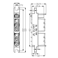 Connecteur d'alimentation hybride haute intensité INNOOTEC DJ-14T/Z 85A, 14 broches, étanche, pour véhicules électriques, système de stockage d'énergie (ESS)