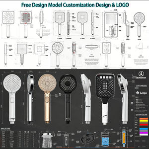 ฝักบัวแรงดันสูง ประหยัดน้ำ ผลิตจากโครเมียมและพลาสติก ABS ปรับได้ แผงขนาดใหญ่ 3 โหมดฉีด หัวฉีดซิลิโคน นวดสปา สำหรับใช้ในบ้าน - Product Image 6