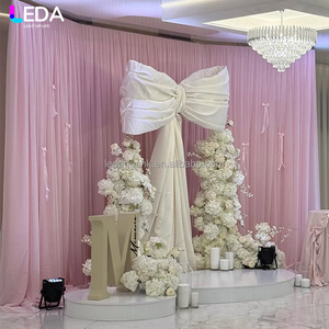 LEDA Decoración y Suministros para Fiestas de Boda en Interiores, Lazo Grande Blanco Simple con Cinta Colgante - Product Image 4