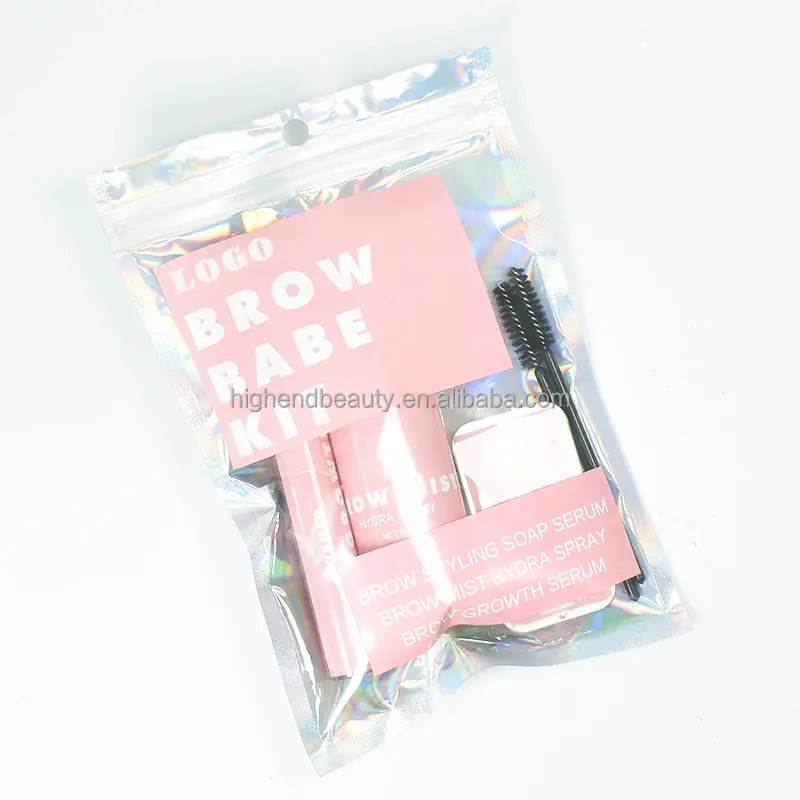 Brows Wax Kit OEM Private Label Eyebrow Serum Mist Setting Spray Styling Gel Set