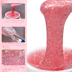 <span class=keywords><strong>Deroi</strong></span> Nude Color Rose Glitter Gel Nail Builder Hard Extension Nail Gel Builder For Nail - Product Image 5