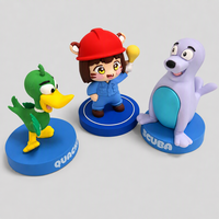 Lot de figurines personnalisées en PVC et silicone, animaux (mangoustes, canards), collection Kawaii, petits articles décoratifs de bureau