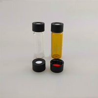 Flacon autosampler transparent ambré 4 ml, flacons HPLC, bouteille en verre 15x45 avec zone d'écriture, joint PTFE et bouchon à ouverture facile