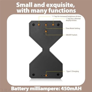 Minuteur électronique créatif 2025, ornement sablier 3D pour chambre, cuisine, atelier, veilleuses LED d'ambiance style pixel My World - Product Image 6