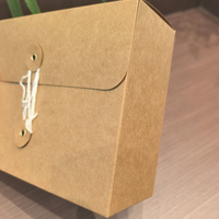 Boîte en papier kraft avec autocollants japonais pour l'emballage de leggings, sous-vêtements, chaussettes, serviettes