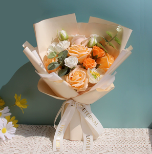 DAMAI Best-selling Handmade <b>Environment</b>-Friendly Valentine's Day Soap Rose Bouquet Finished Gift Box for Girlfriend Best - Product Image 4