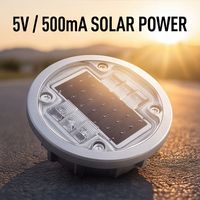 Borne de signalisation routière solaire LED double face en aluminium moulé sous pression IP68 sans câblage pour routes d'entrepôt