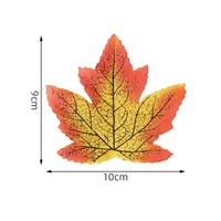 1 paquet de 50 feuilles d'érable artificielles Décoration d'Halloween Simulation de feuilles d'érable de couleur d'automne Feuilles en plastique