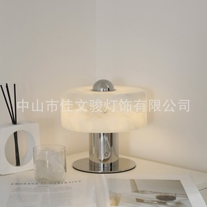 Jiawenjun – lampe de Table en marbre espagnol, éclairage LED E27, 220V, commande par interrupteur, pour salon, chambre à coucher, Villa, hôtel, décoration - Product Image 4
