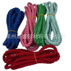 Manufacturer wholesale of colored three-strand jute <b>rope</b>, binding <b>rope</b>, tag <b>rope</b>, retro handmade decoration DIY, <b>thick</b> jute <b>rope</b> - Product Image 3