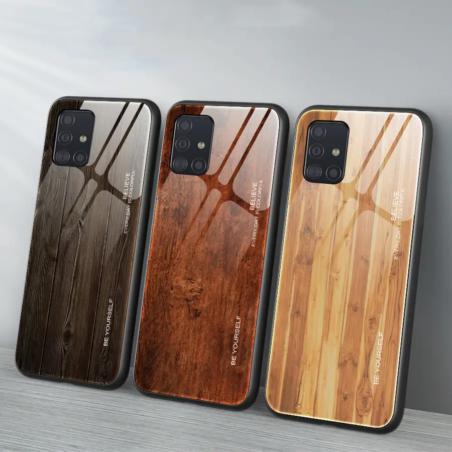 Wood Grain Glass Case For Xiaomi Redmi Note 12Pro Glass Cover For Xiaomi POCO X3 M4 M5 Pro Redmi Note 11 10 9 8 Pro A1 Case Capa