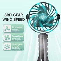 Nouveau ventilateur portable pour poussette de bébé, 3 vitesses, rechargeable par USB, à clipser, pour l'extérieur et la maison
