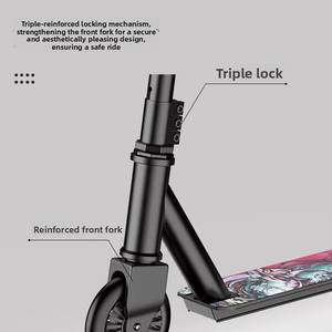 <span class=keywords><strong>Trottinette</strong></span> acrobatique extrême Pro avec cadre en alliage d'aluminium et hauteur réglable pour enfants, adolescents et adultes de niveau intermédiaire et débutant - Product Image 3