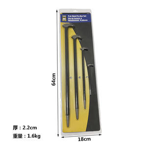 Lot de 4 pointes rondes de 6, 12, 16 et 20 pouces pour barres de démolition et de déracinement en acier, jeu de leviers de démolition LY1316, ensemble complet de 4 pièces - Product Image 4
