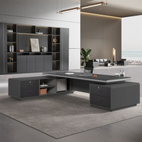 Chaise de bureau de direction et table d'appoint de bureau de direction, ensemble de mobilier de luxe léger, haut de gamme, simple et moderne