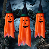 Sombrero de Bruja Inflable de Alta Calidad para Decoración de Jardín de Halloween, Adorno Luminoso de Halloween, Accesorio de Sombrero de Calabaza Fantasma, ¡Gran Venta!