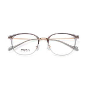 Monturas de Gafas de Titanio Estilo Ojo de Gato M6197 51-20-145, Ligeras, Montura Completa, Unisex, Lentes de Resina - Product Image 1