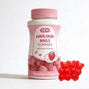 Gummies multivitaminées pour adultes en marque privée OEM avec biotine pour le soutien des cheveux, de la peau et des ongles, naturelles et sans gluten - Product Image 1